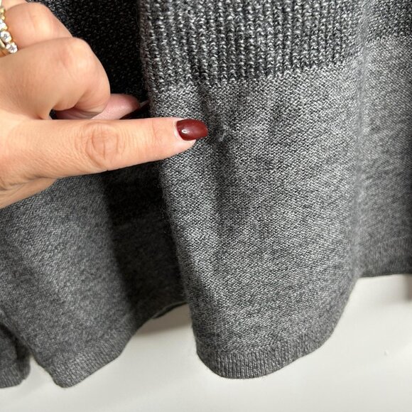 Bugatchi Uomo Sweater Mens Large Gray Merino Wool Crewneck Textured Block Knit - Picture 5 of 10